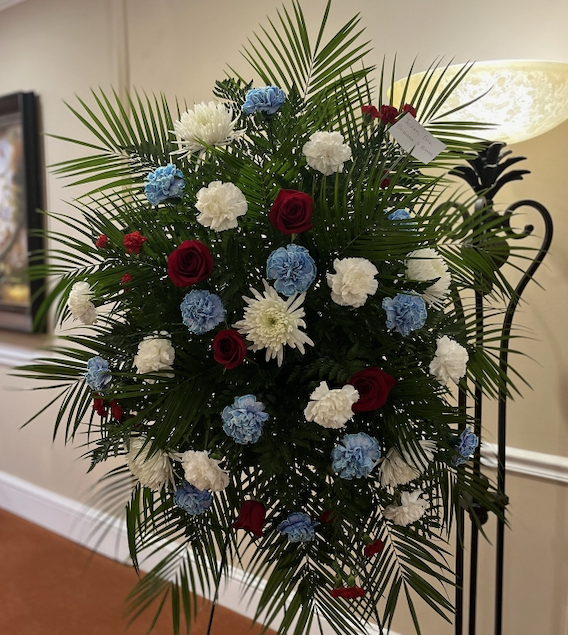 Sympathy vase arrangement